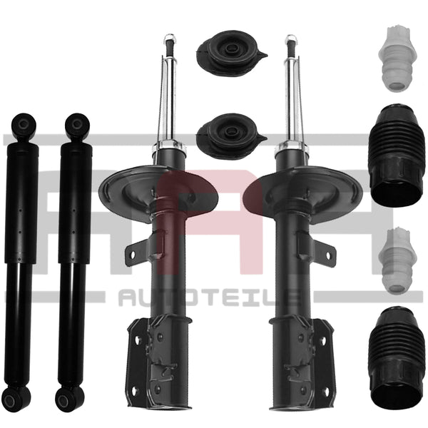 4 Stoßdämpfer vorne hinten links rechts Gas Domlager Pufferset für AUDI A4 Typ B5