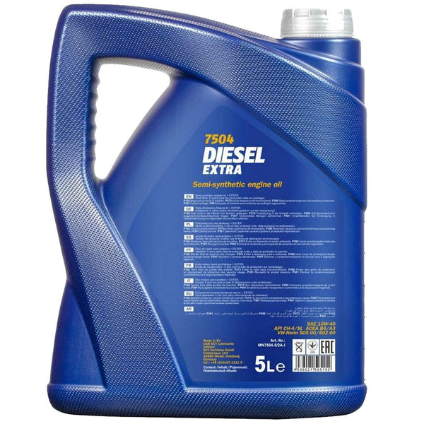5 LITER 10W40 PREMIUM MOTORÖL ÖL MANNOL SAE 10W-40 DIESEL EXTRA
