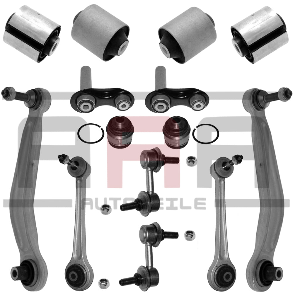 BMW 5ER E39 QUERLENKER SATZ+ACHSLAGER+KOPPELSTANGE+STABILAGER HINTERACHSE HINTEN
