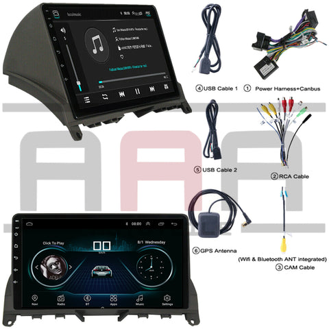 Mercedes C W204 S204 C200 C250 C300 C350 C63 Autoradio Navigation Android 10.1 2007-10