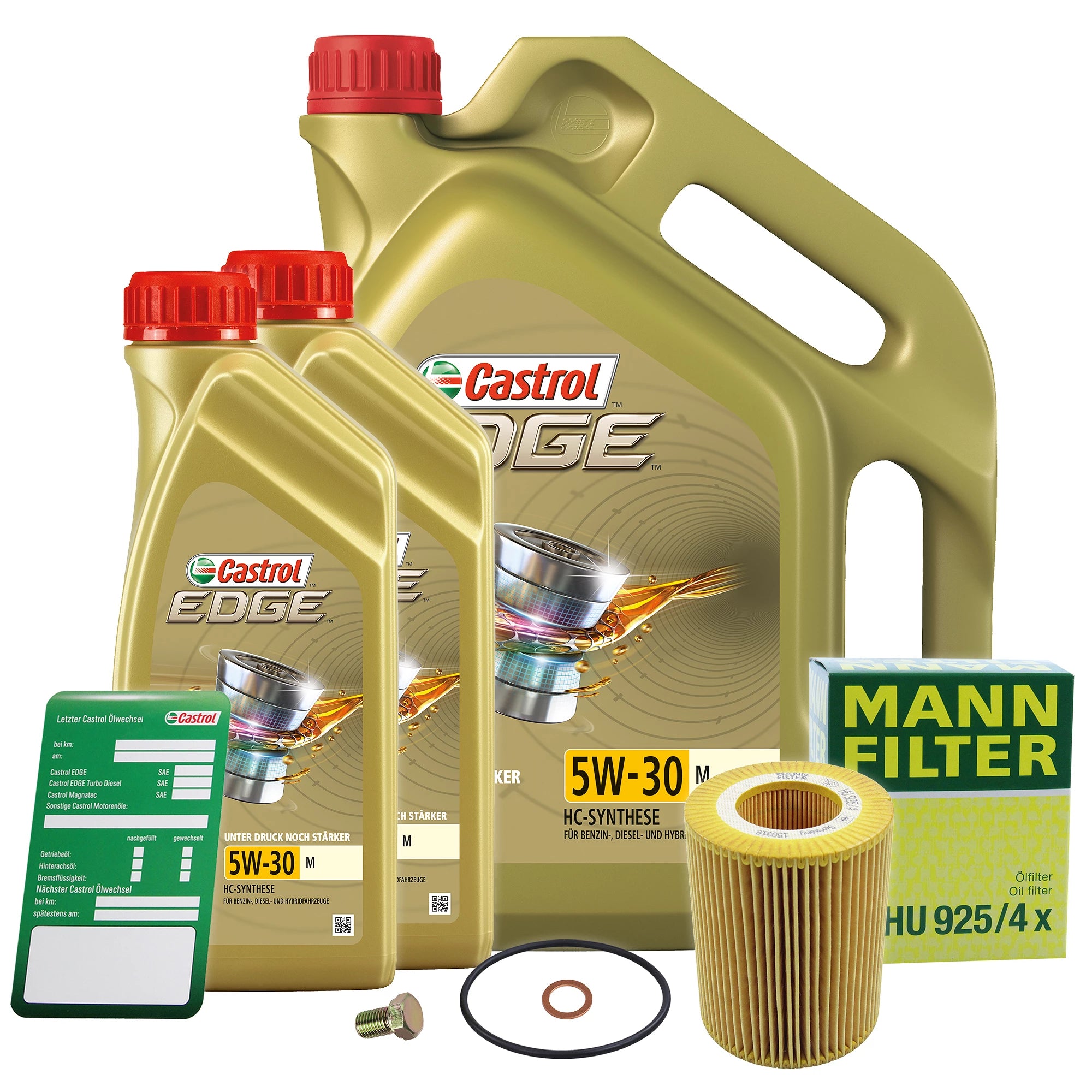 MANN-FILTER ÖLFILTER+7L CASTROL EDGE FLUID 5W-30 M +SCHRAUBE+DICHTUNG 31977928