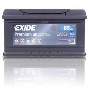 EXIDE AUTOBATTERIE 12V 85Ah STARTERBATTERIE 800A EA852 PREMIUM CARBON BOOST