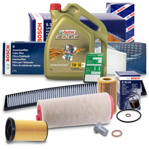 BOSCH-FILTER INSPEKTIONSPAKET+5L CASTROL EDGE 5W-30 M FÜR BMW 3-ER E46 318d 320d