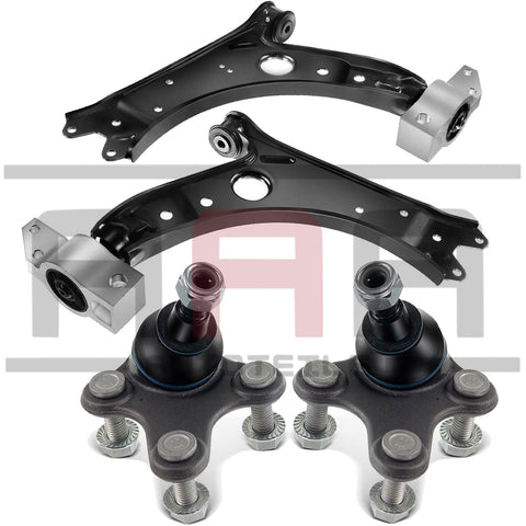 2x Querlenker + 2x Traggelenk vorne unten für Audi A3 8P VW Golf V 1K Touran 1T