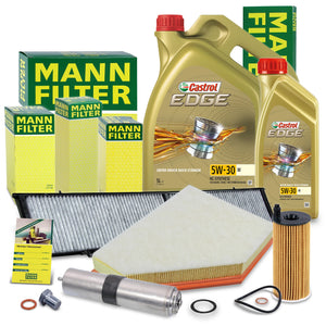 MANN-FILTER INSPEKTIONSPAKET+6L CASTROL FÜR BMW 3-ER E90 E91 X1 E84 Diesel N47