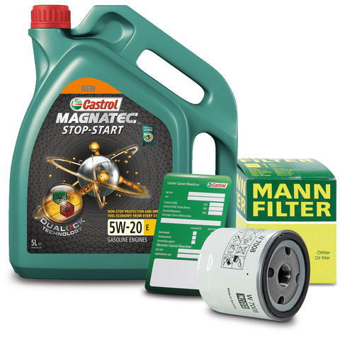 MANN ÖLFILTER + 5l CASTROL 5W-20 FÜR FORD C-MAX FOCUS KUGA MONDEO ECO BOOST