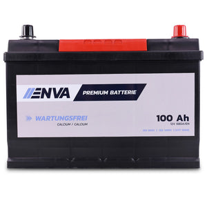 AUTOBATTERIE 12V 100AH STARTERBATTERIE 680A ENVA INKL LIQUI MOLY BATTERIEPOLFETT